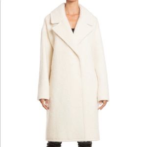 Badgley Mishka Wool Mohair ‘Jenna’ cream coat